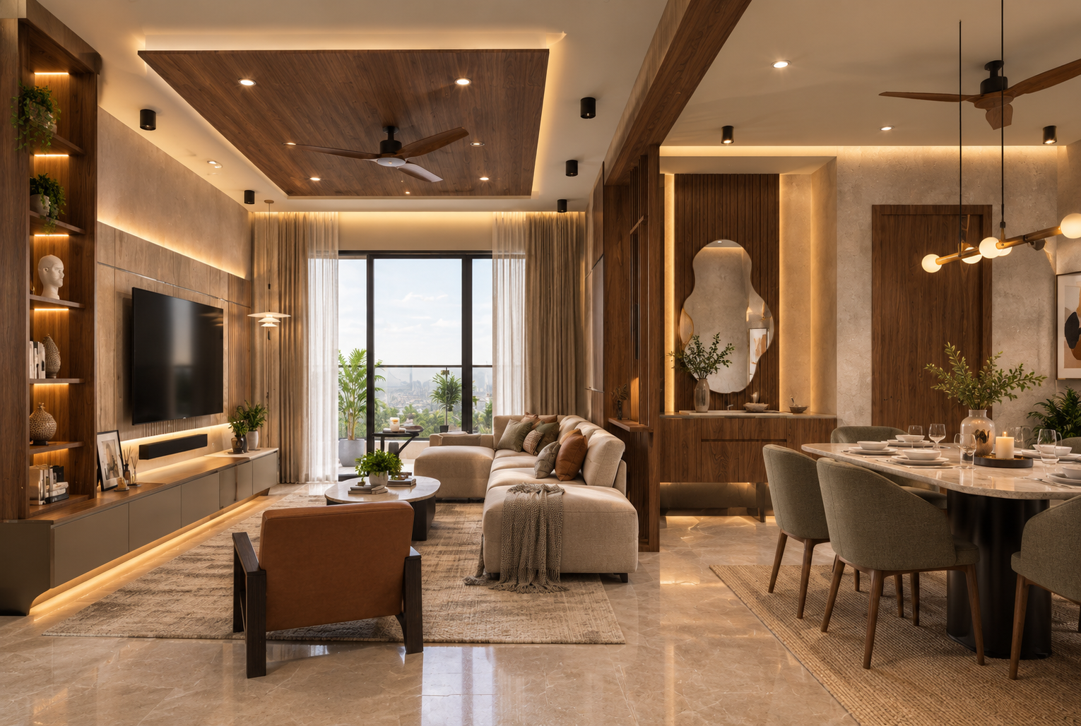 Duplex interior at One Za'abeel